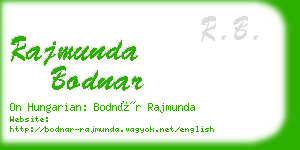 rajmunda bodnar business card